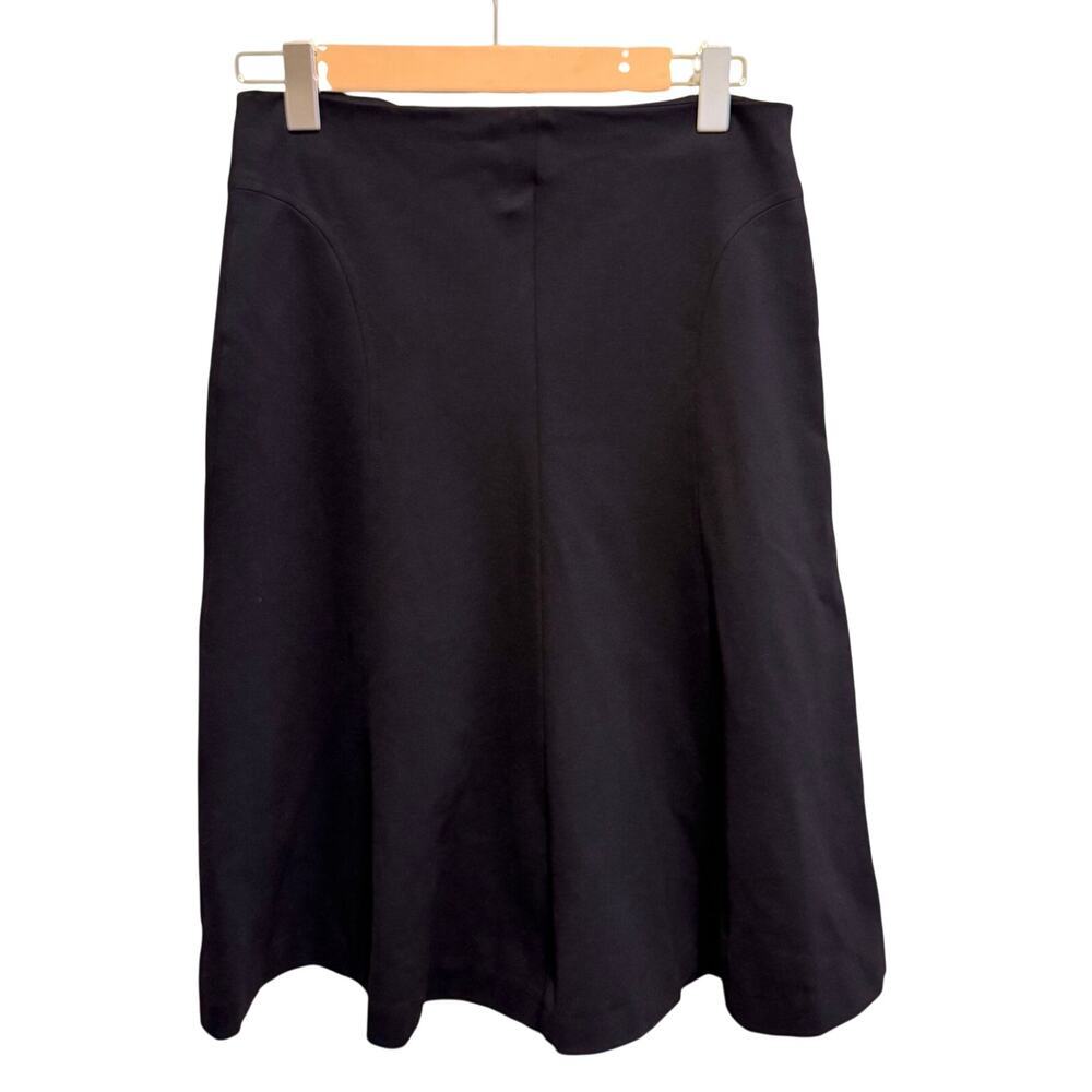 Tommy Hilfiger Black A-Line Gently Flared Midi Skirt Women's Sz 4